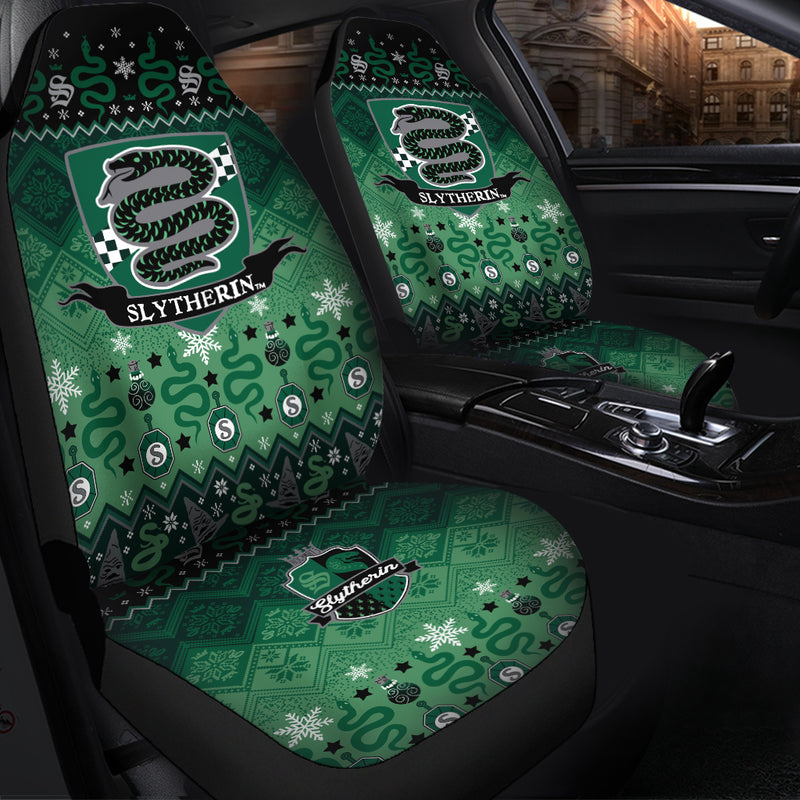 Harry Potter Slytherin Christmas Premium Custom Car Seat Covers Decor Protectors Nearkii
