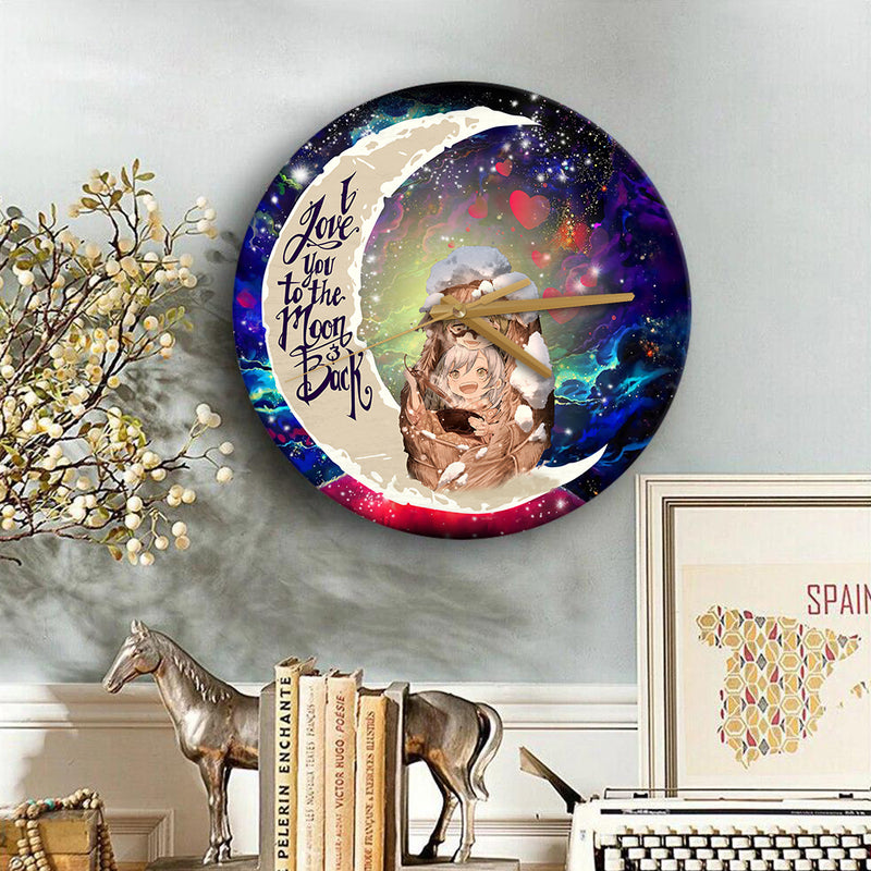 Kimetsu No Yaiba Love You To The Moon Galaxy Wood Wall Clock Nearkii