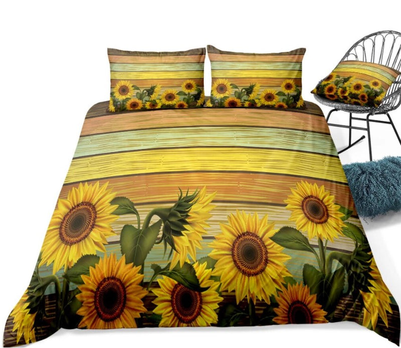 Sunflower Art Bedding Set Nearkii