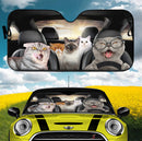 Funny Cat Driving Car Auto Sunshades Nearkii