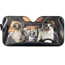 Australian Shepherd Family Dogs Custom Car Auto Sun Shades Windshield Accessories Decor Gift Nearkii