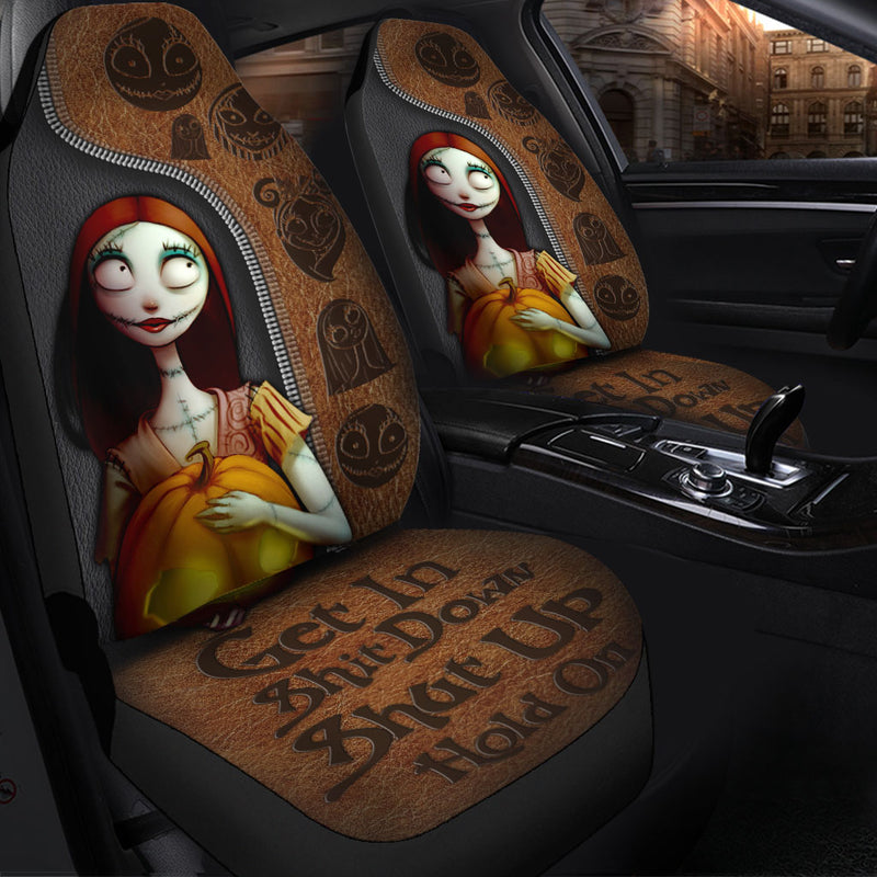 Sally Nightmare Before Christmas Get In Sit Down Shut Up Hold on Premium Custom Car Seat Covers Decor Protectors Nearkii