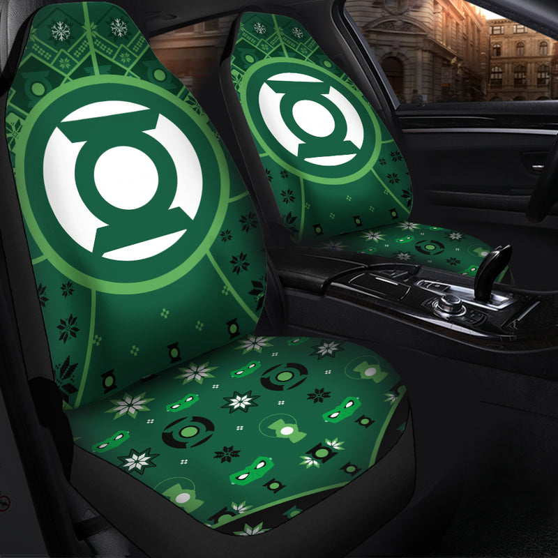 Green Lattern Christmas Premium Custom Car Seat Covers Decor Protectors Nearkii