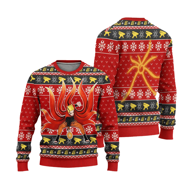 Naruto Uzumaki Anime Ugly Christmas Sweater Baryon Mode Xmas Gift Nearkii