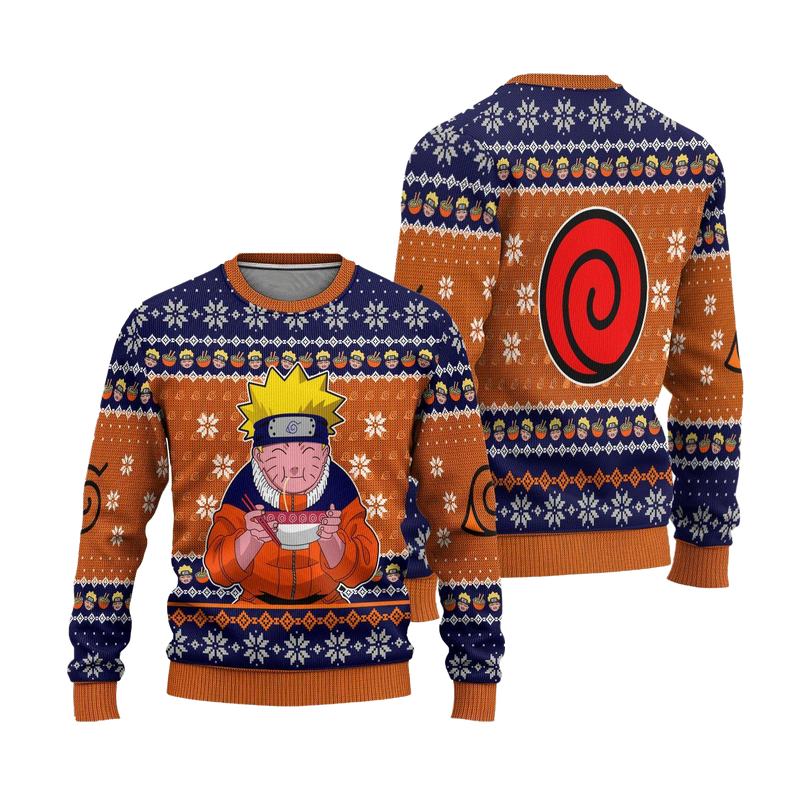 Naruto Ramen Anime Ugly Christmas Sweater Xmas Gift Nearkii