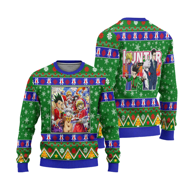 Hunter x Hunter Anime Ugly Christmas Sweater Characters Xmas Gift Nearkii