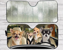 Chihuahua Family Car Auto Sunshades Nearkii