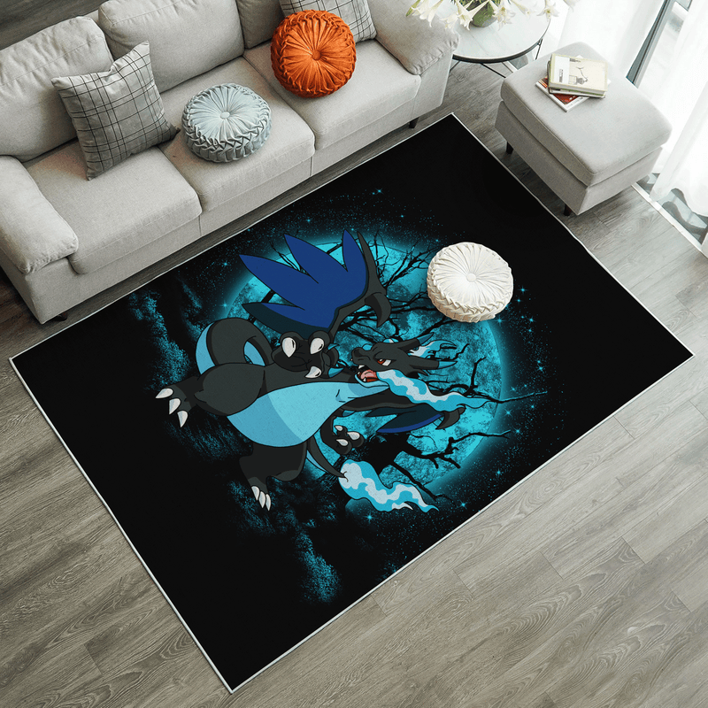 Charizard Mega X Moonlight Area Carpet Rug Home Decor Bedroom Living Room Decor Nearkii