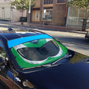 Mighty Morphin Green Power Ranger Helmet Custom Car Auto Sunshade Windshield Accessories Decor Gift Nearkii
