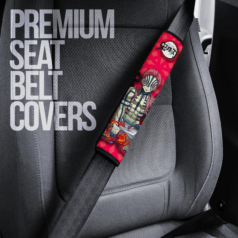 Akaza Demon Slayers Anime Car Seat Belt Cover Custom Car Accessories Nearkii