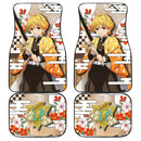 Zenitsu Car Floor Mats Custom Demon Slayer Anime Car Accessories Nearkii