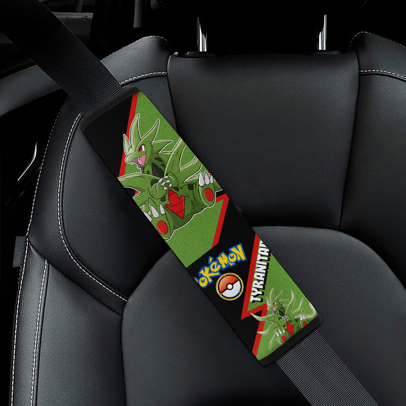 Tyranitar car seat belt covers Anime Pokemon Custom Car Accessories Nearkii