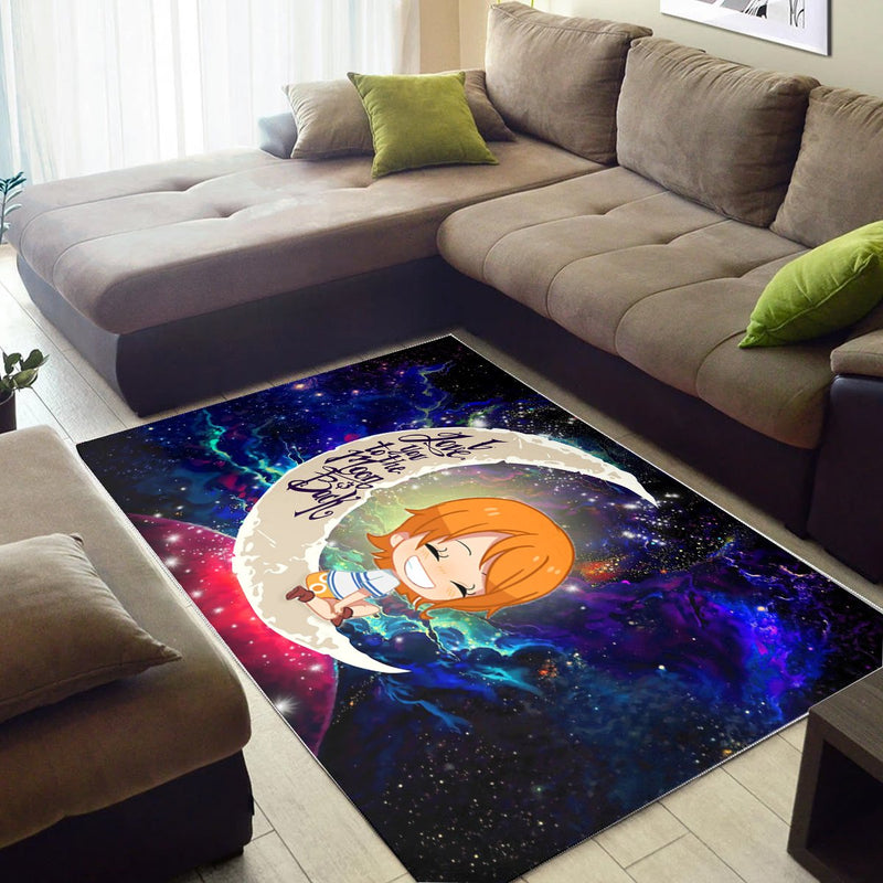 Nami One Piece Love You To The Moon Galaxy Carpet Rug Home Room Decor Nearkii