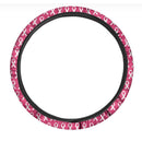 White And Pink Breast Cancer Print Car Steering Wheel Cover Nearkii