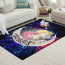 Natsu Fairy Tail Anime Love You To The Moon Galaxy Carpet Rug Home Room Decor Nearkii