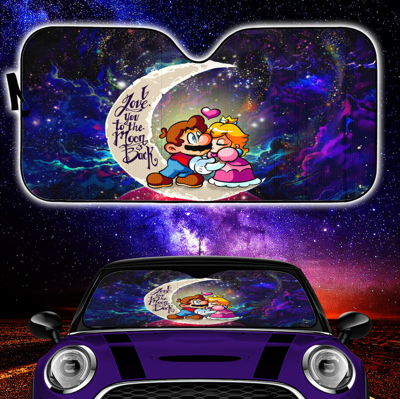 Mario Couple Love You To The Moon Galaxy Car Auto Sunshades Nearkii