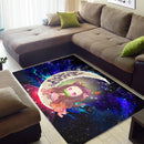 Nezuko Demon Slayer Love You To The Moon Galaxy Carpet Rug Home Room Decor Nearkii