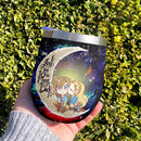 Legend Of Zelda Couple Chibi Couple Love You To Moon And Back Premium Wine Tumbler Nearkii