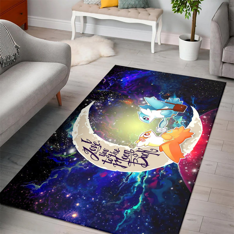 Pokemon Couple Latios Latias Love You To The Moon Galaxy Carpet Rug Home Room Decor Nearkii