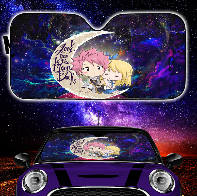 Natsu Fairy Tail Anime Love You To The Moon Galaxy Car Auto Sunshades Nearkii