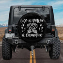 Life Is Better Around A Campfire Car Spare Tire Cover Gift For Campers Nearkii