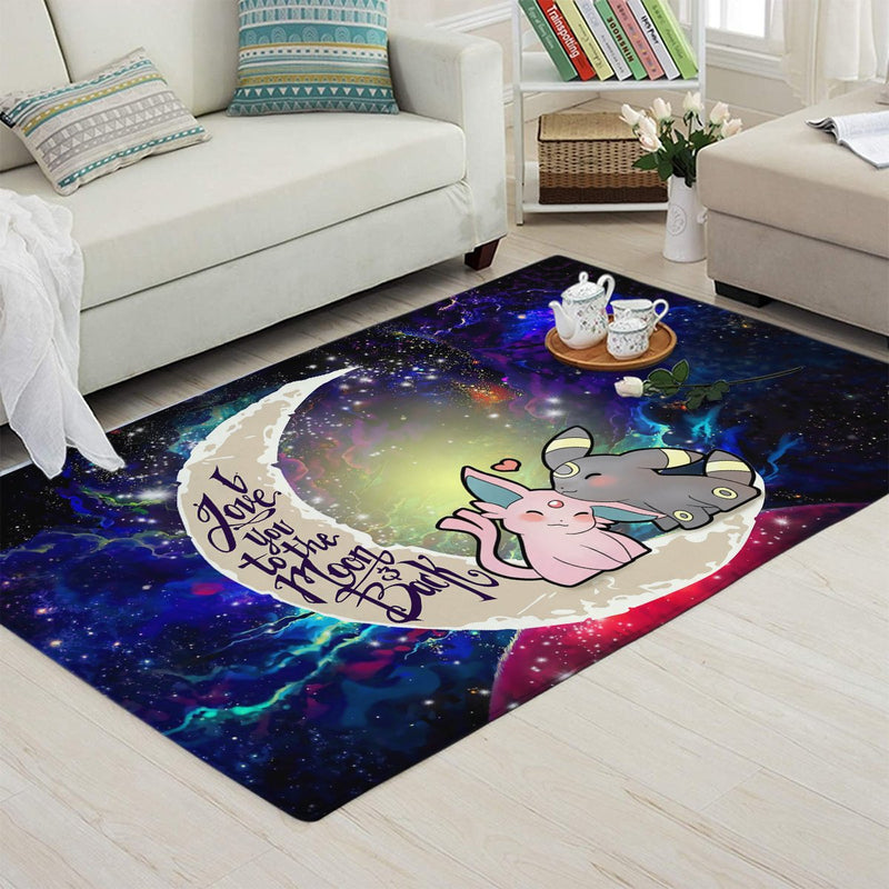 Pokemon Espeon Umbreon Love You To The Moon Galaxy Carpet Rug Home Room Decor Nearkii