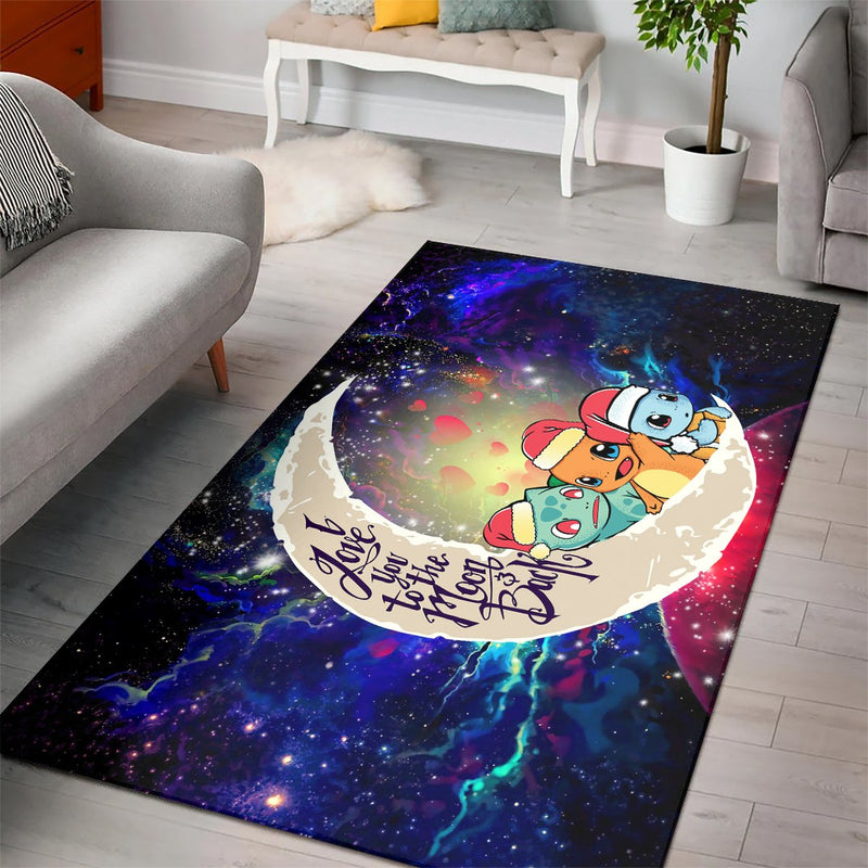 Pokemon Friends Gen 1 Love You To The Moon Galaxy Carpet Rug Home Room Decor Nearkii