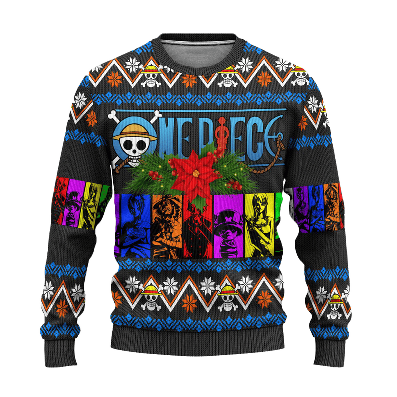 One Piece Anime Ugly Christmas Sweater Charaters Xmas Gift Nearkii