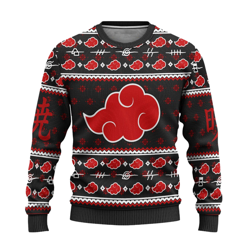 Akatsuki Ugly Christmas Sweater Naruto Anime Xmas Gift Nearkii