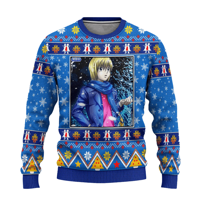 Kurapika Anime Ugly Christmas Sweater Hunter x Hunter Xmas Gift Nearkii