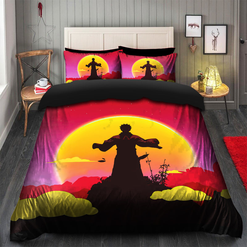 Jujutsu Kaisen Sukuna Anime Sunset Bedding Set Duvet Cover And 2 Pillowcases Nearkii