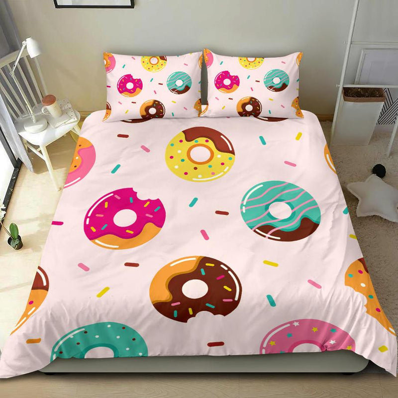 Cute Donut Bedding Set Bedding Set Duvet Cover And 2 Pillowcases Nearkii