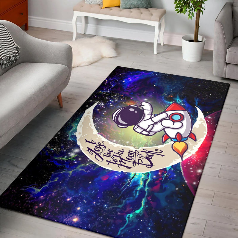 Astronaut Chibi Love You To The Moon Galaxy Carpet Rug Home Room Decor Nearkii