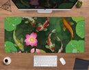 Koi Fish And Lotus Flowers Mouse Mat Nearkii