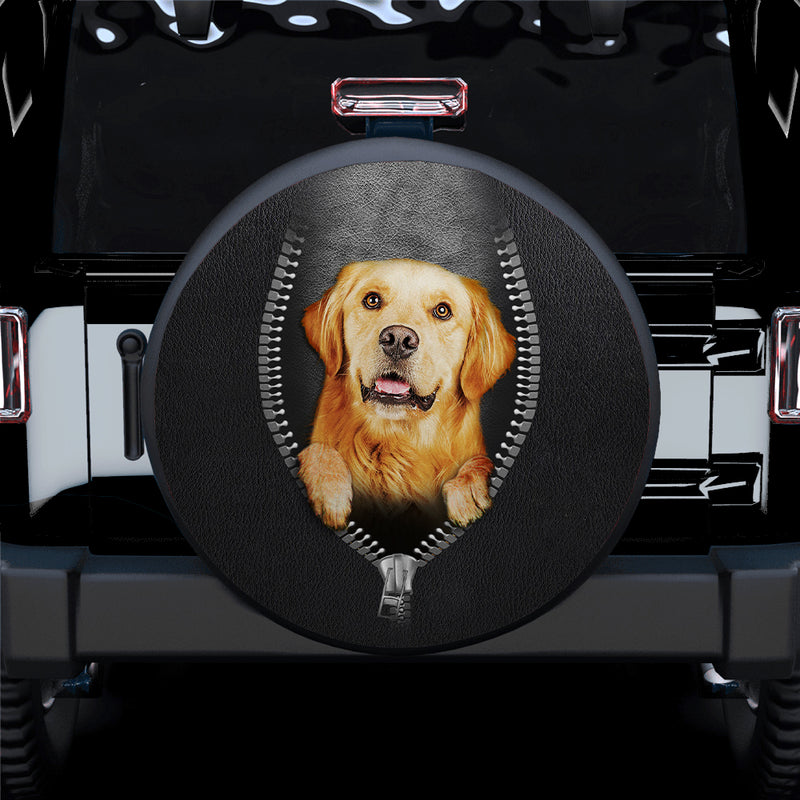 Golden Retriever Zipper Car Car Spare Tire Covers Gift For Campers Nearkii