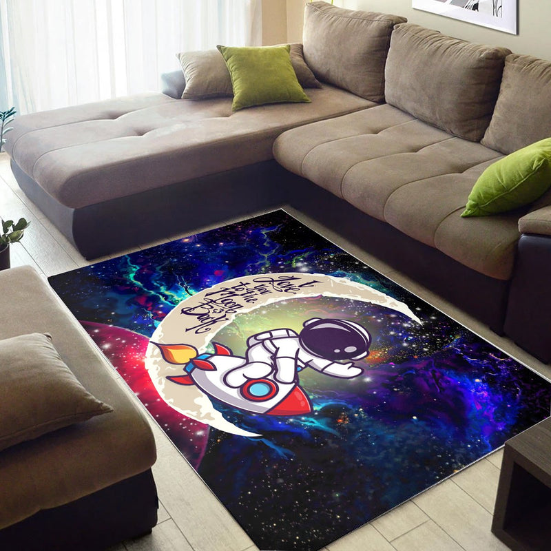 Astronaut Chibi Love You To The Moon Galaxy Carpet Rug Home Room Decor Nearkii