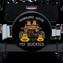 Hanging With My Duckies Orange Jeep Car Spare Tire Covers Gift For Campers Nearkii