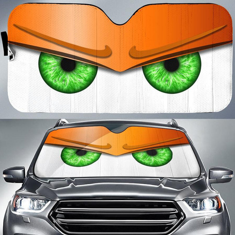 Orange Funny Angry Cartoon Eyes Car Auto Sun Shades Windshield Accessories Decor Gift Nearkii