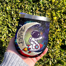 Astronaut Chibi Love You To Moon And Back Premium Wine Tumbler Nearkii
