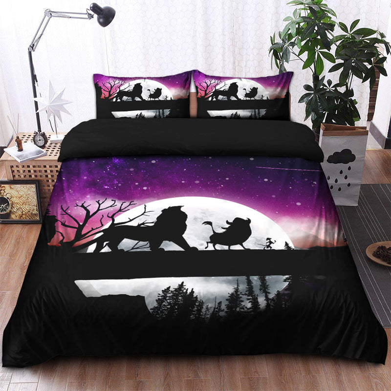 Lion King Moon Night Bedding Set Duvet Cover And 2 Pillowcases Nearkii