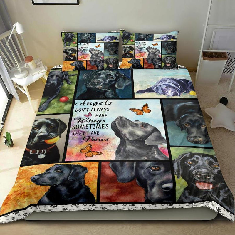 Black Labrador Bedding Set Duvet Cover And Pillowcase Set Nearkii