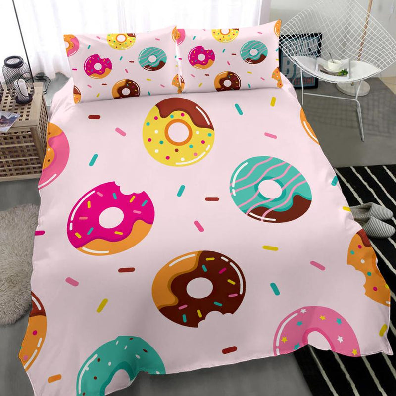 Cute Donut Bedding Set Bedding Set Duvet Cover And 2 Pillowcases Nearkii