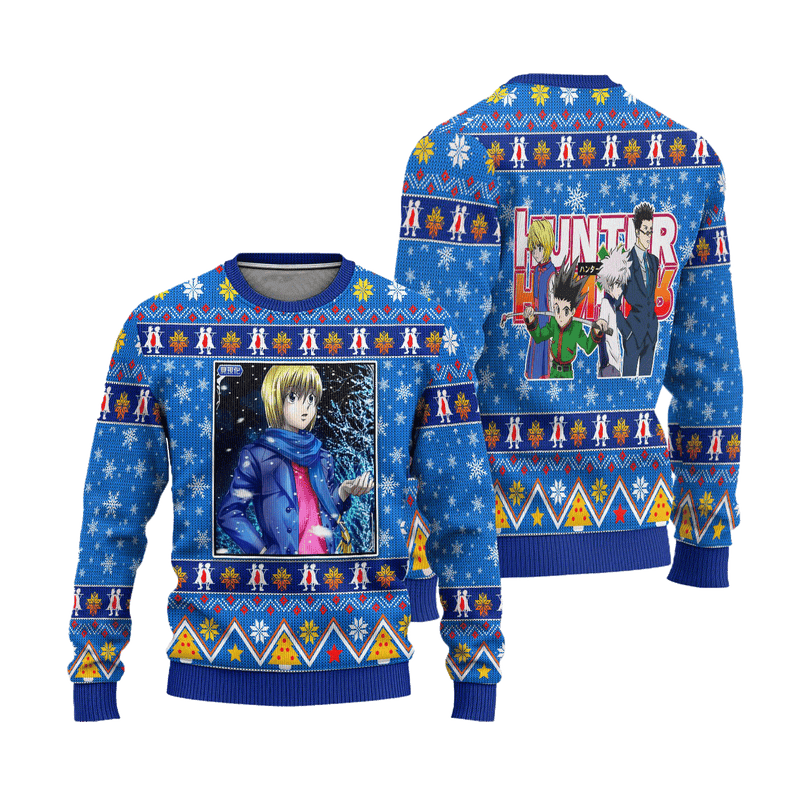 Kurapika Anime Ugly Christmas Sweater Hunter x Hunter Xmas Gift Nearkii