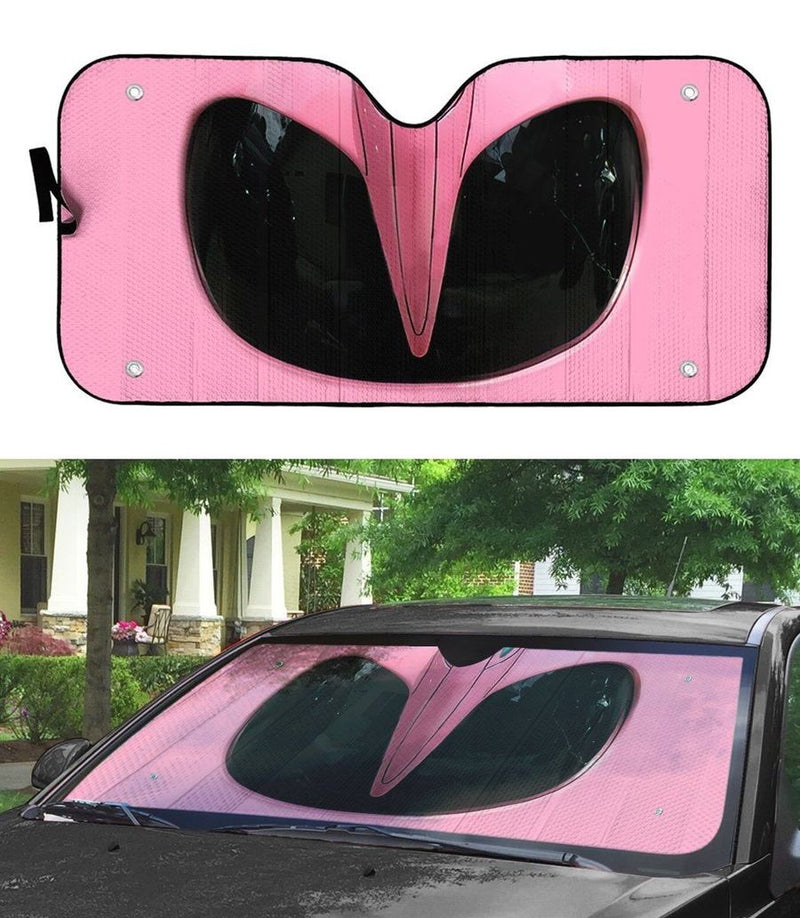 Mighty Morphin Pink Power Ranger Helmet Custom Car Auto Sunshade Windshield Accessories Decor Gift Nearkii