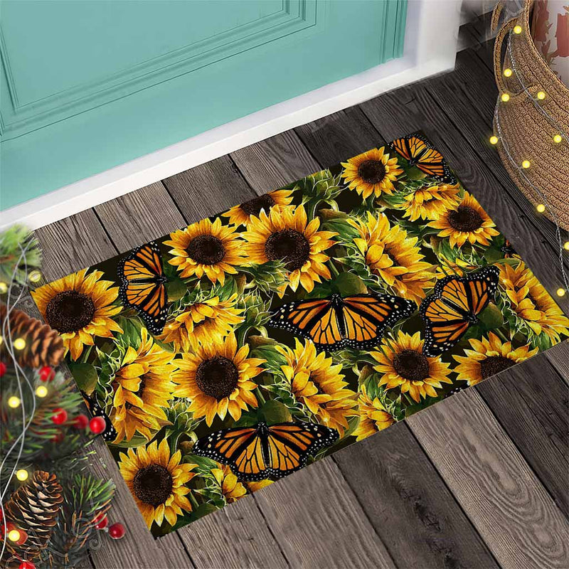 Hello Sunshine Sunflower Doormat Home Decor Nearkii