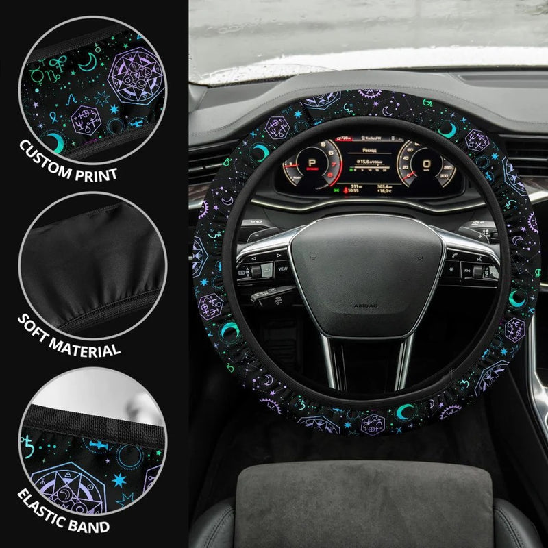 Zodiac Art Car Steering Wheel Cover Nearkii