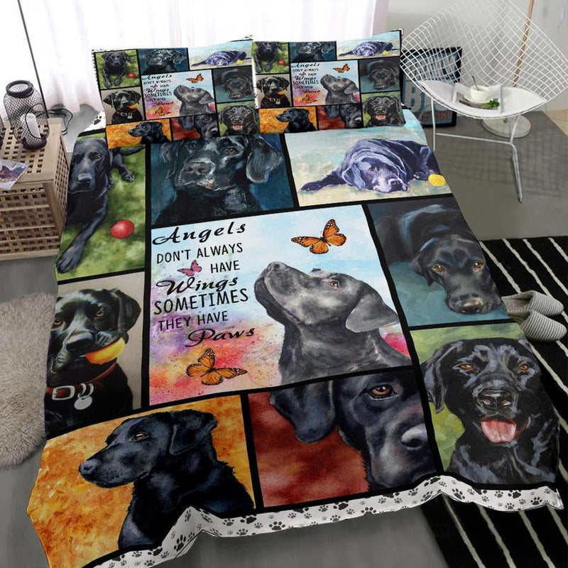 Black Labrador Bedding Set Duvet Cover And Pillowcase Set Nearkii