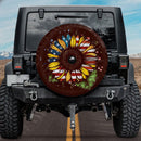 Peace Sunflower Jeep Car Spare Tire Cover Gift For Campers Nearkii