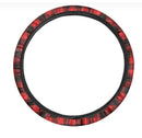 Hot Red Buffalo Plaid Print Car Steering Wheel Cover Nearkii