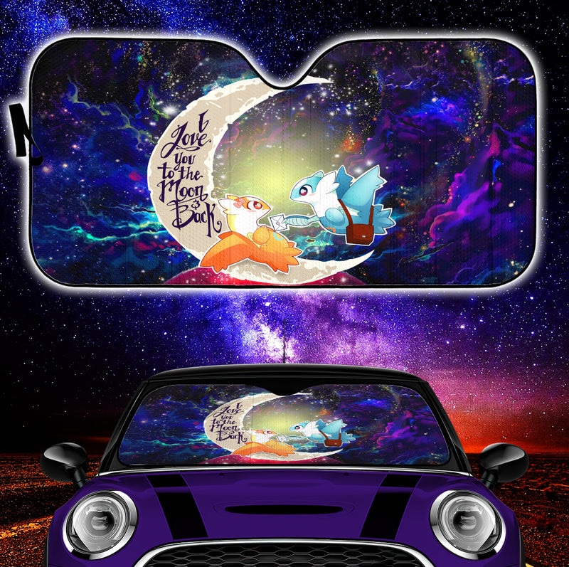 Pokemon Couple Latios Latias Love You To The Moon Galaxy Car Auto Sunshades Nearkii